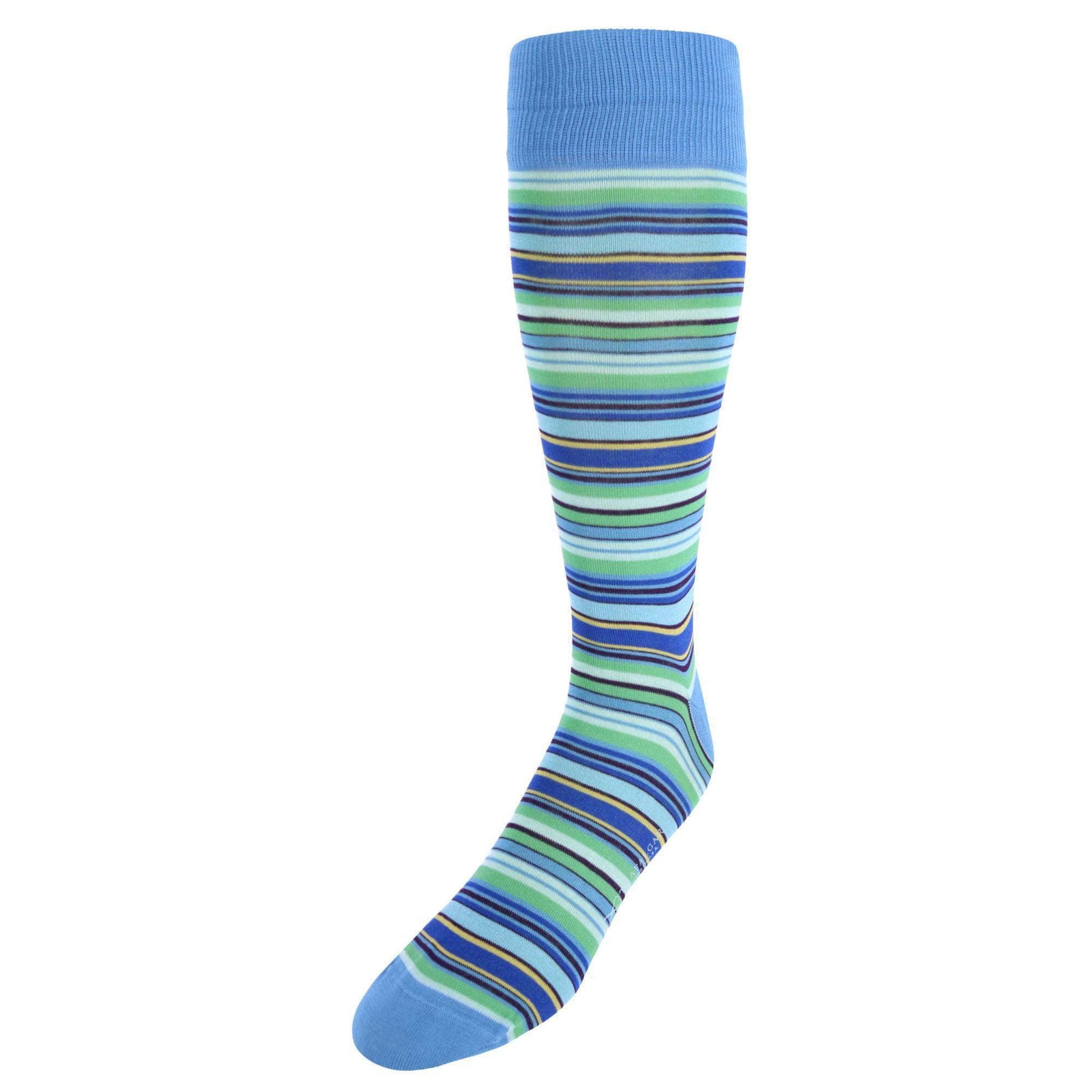 Brady Multi Stripe Mid-Calf Mercerized Cotton Socks - Concordia Style Boutique