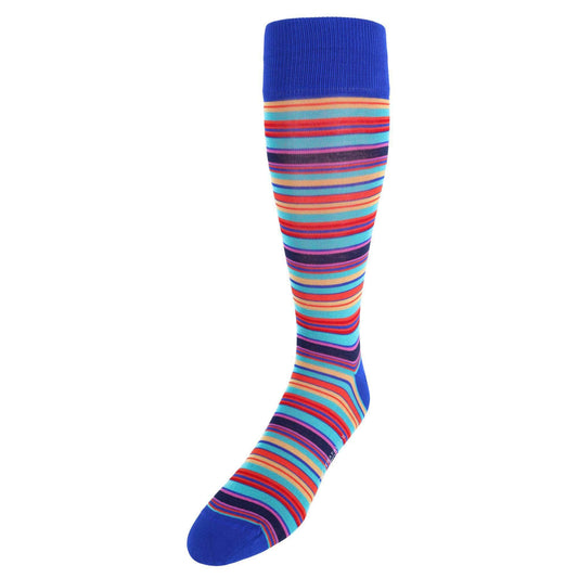 Brady Multi Stripe Mid-Calf Mercerized Cotton Socks - Concordia Style Boutique