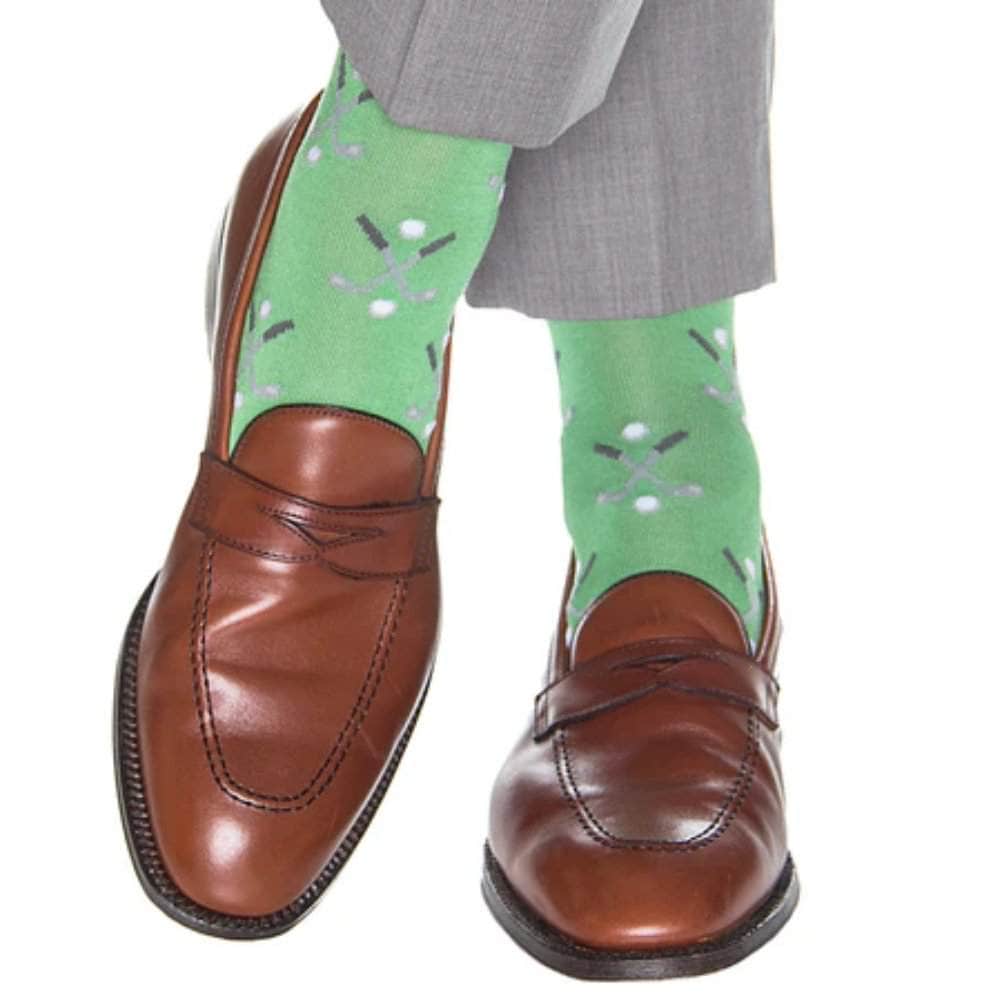 Hole In One Golf Novelty Mercerized Cotton Mid-Calf Socks - Concordia Style Boutique