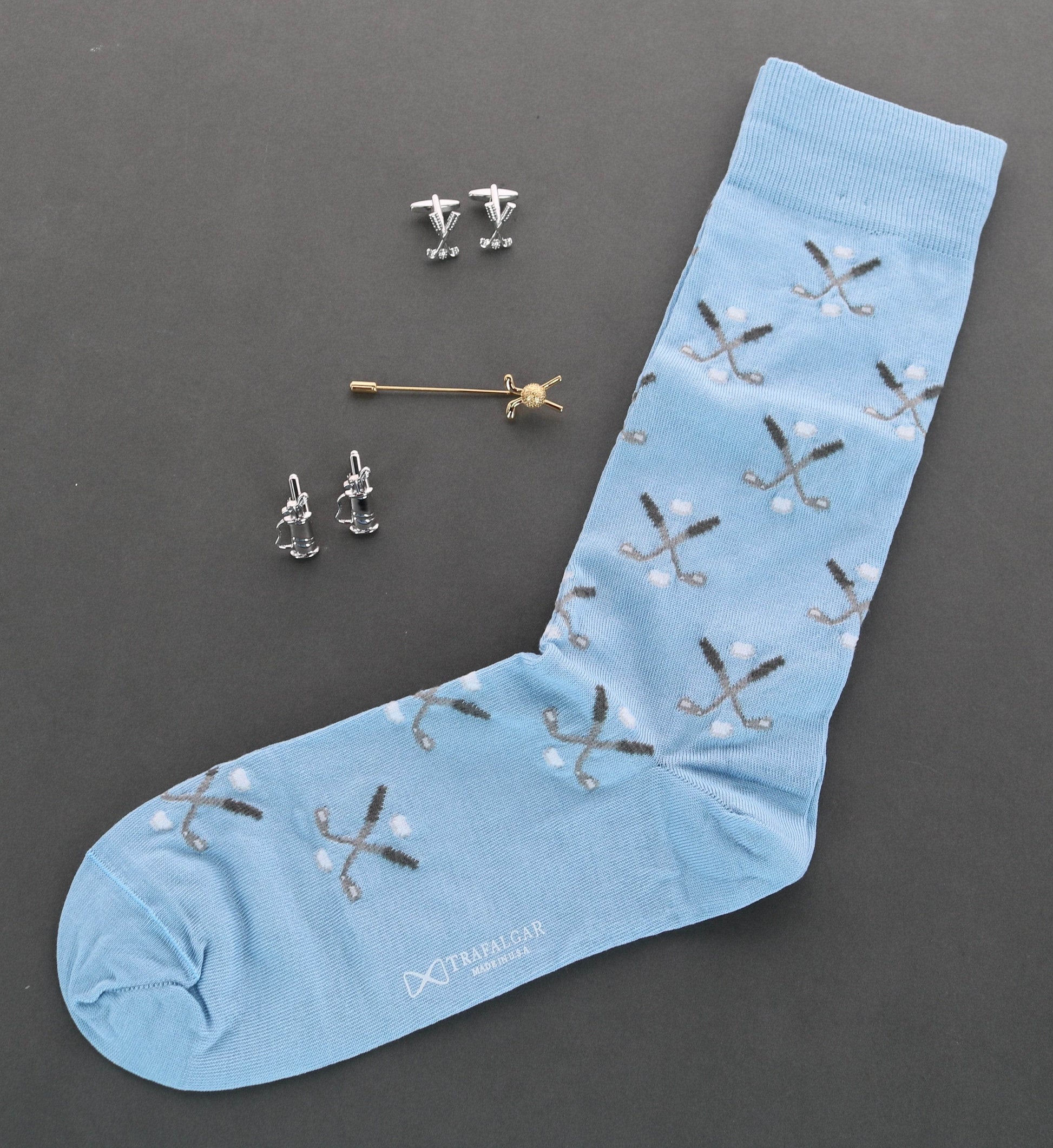 Hole In One Golf Novelty Mercerized Cotton Mid-Calf Socks - Concordia Style Boutique