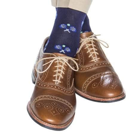 The Rally Tennis Novelty Mercerized Cotton Mid-Calf Socks - Concordia Style Boutique