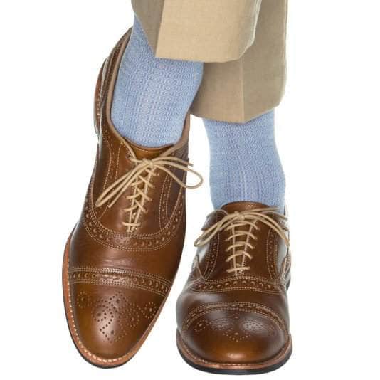 Bernard Chain Link Over The Calf Mercerized Cotton Socks - Concordia Style Boutique