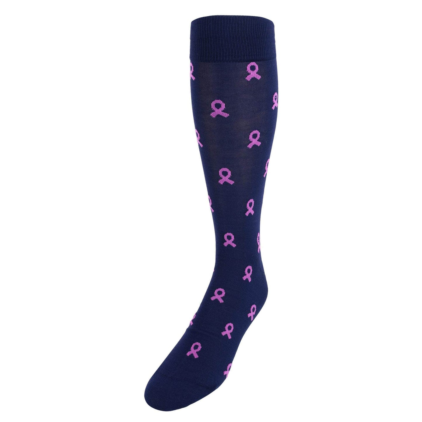 Breast Cancer Awareness Over The Calf Mercerized Cotton Socks - Concordia Style Boutique