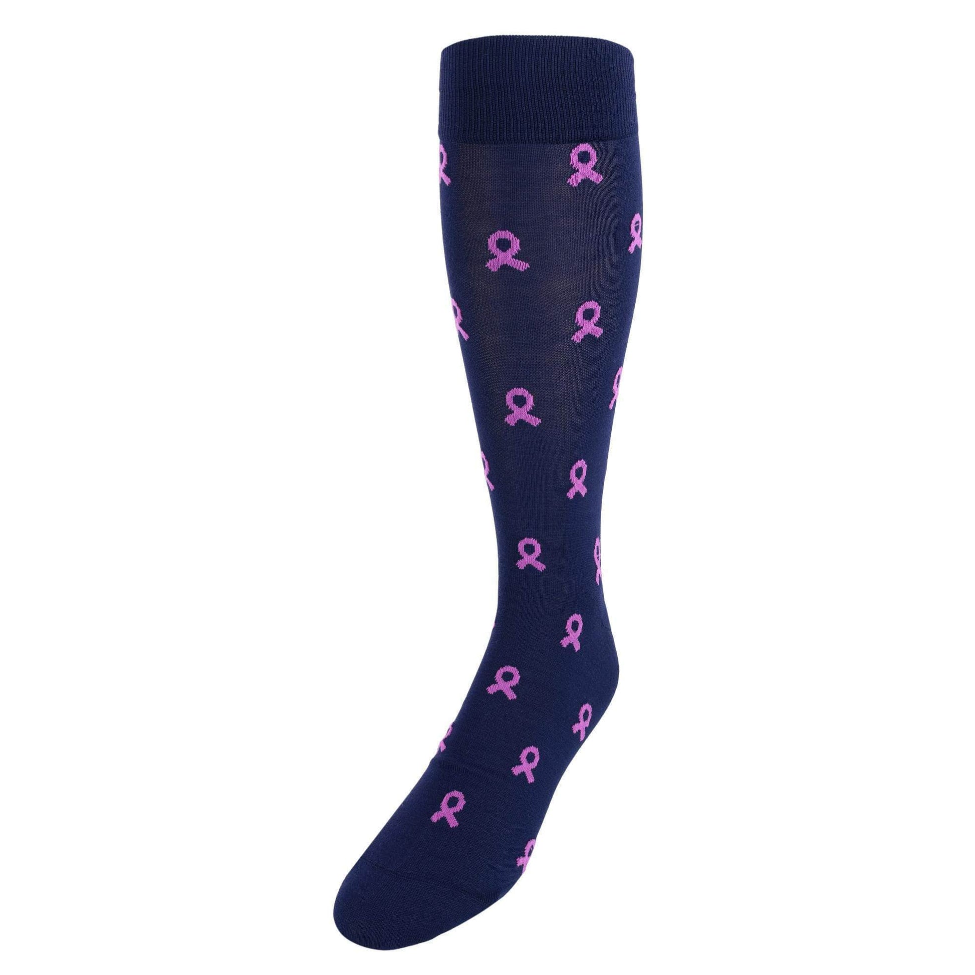 Breast Cancer Awareness Over The Calf Mercerized Cotton Socks - Concordia Style Boutique