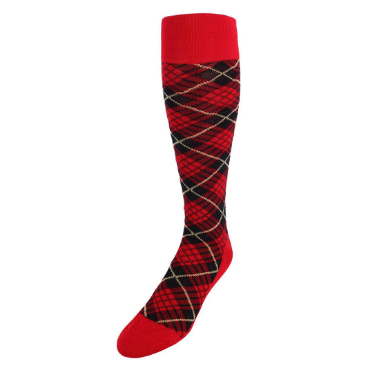 Finn Tartan Plaid Over The Calf Mercerized Cotton Socks - Concordia Style Boutique