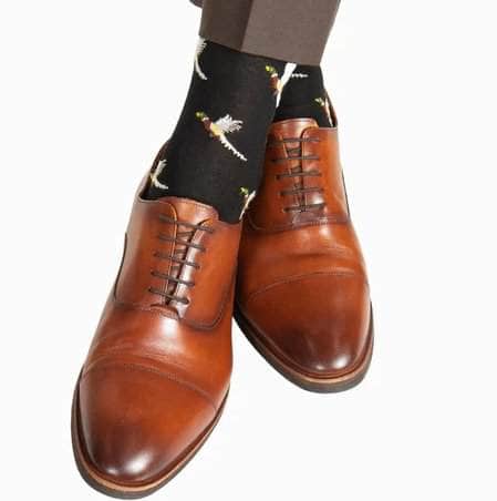 Birds of a Feather Mercerized Cotton Mid-Calf Socks - Concordia Style Boutique