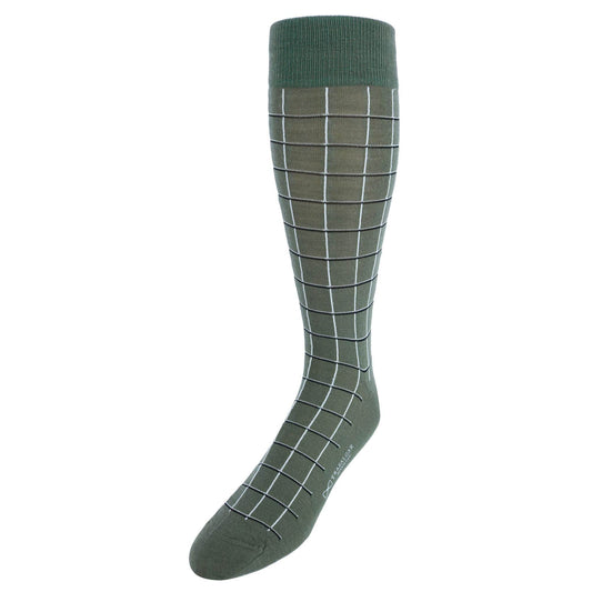 Oscar Windowpane Merino Wool Mid-Calf Socks - Concordia Style Boutique