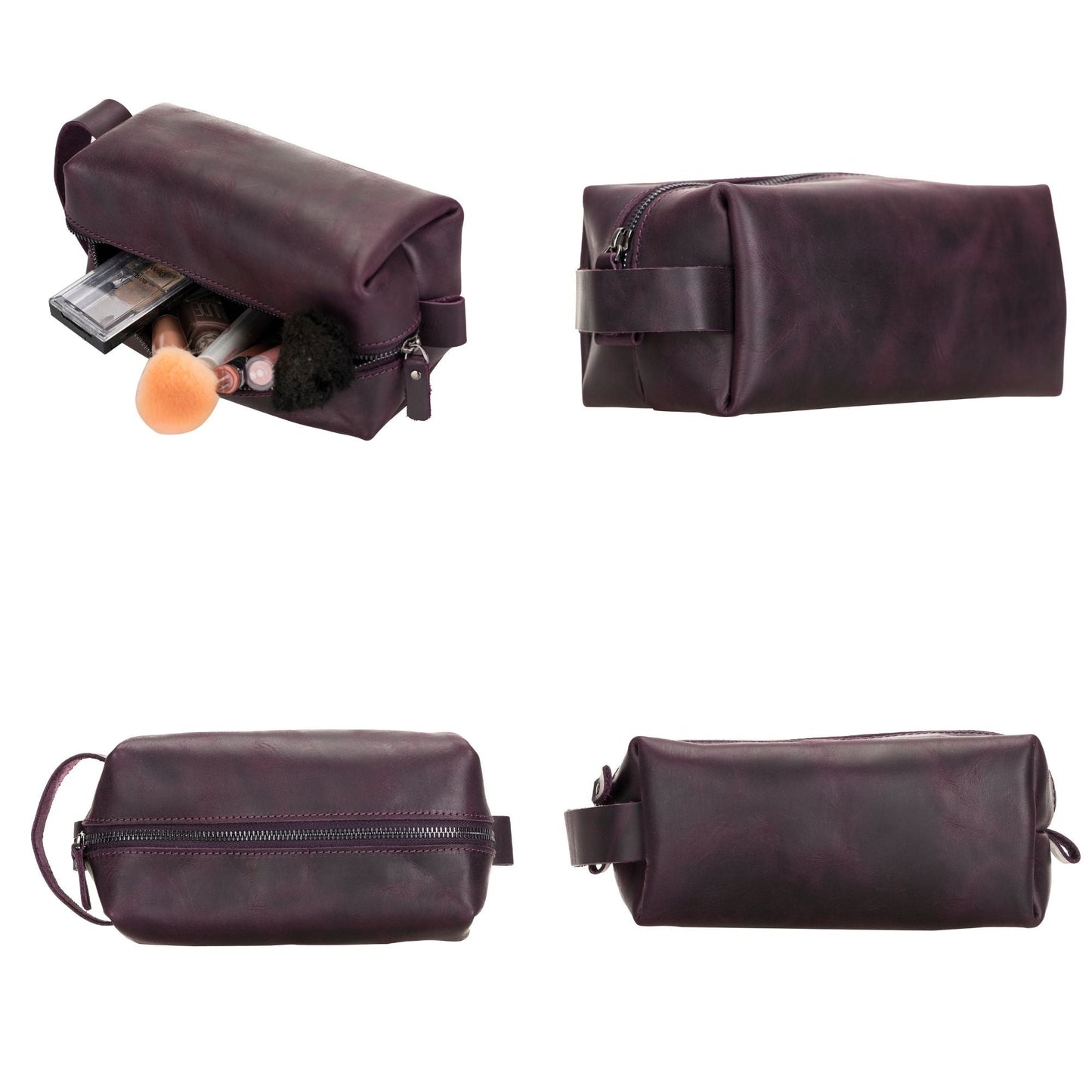 Thayne Cow Leather Makeup Bag for Women - Concordia Style Boutique
