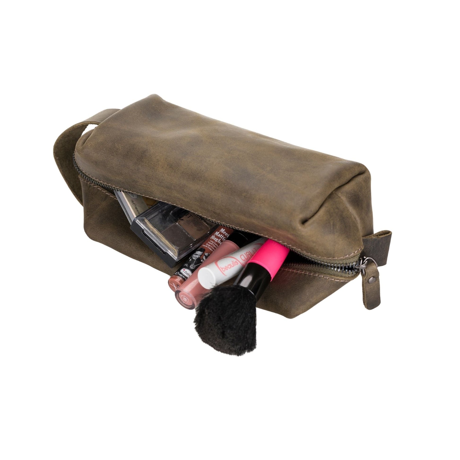 Thayne Cow Leather Makeup Bag for Women - Concordia Style Boutique
