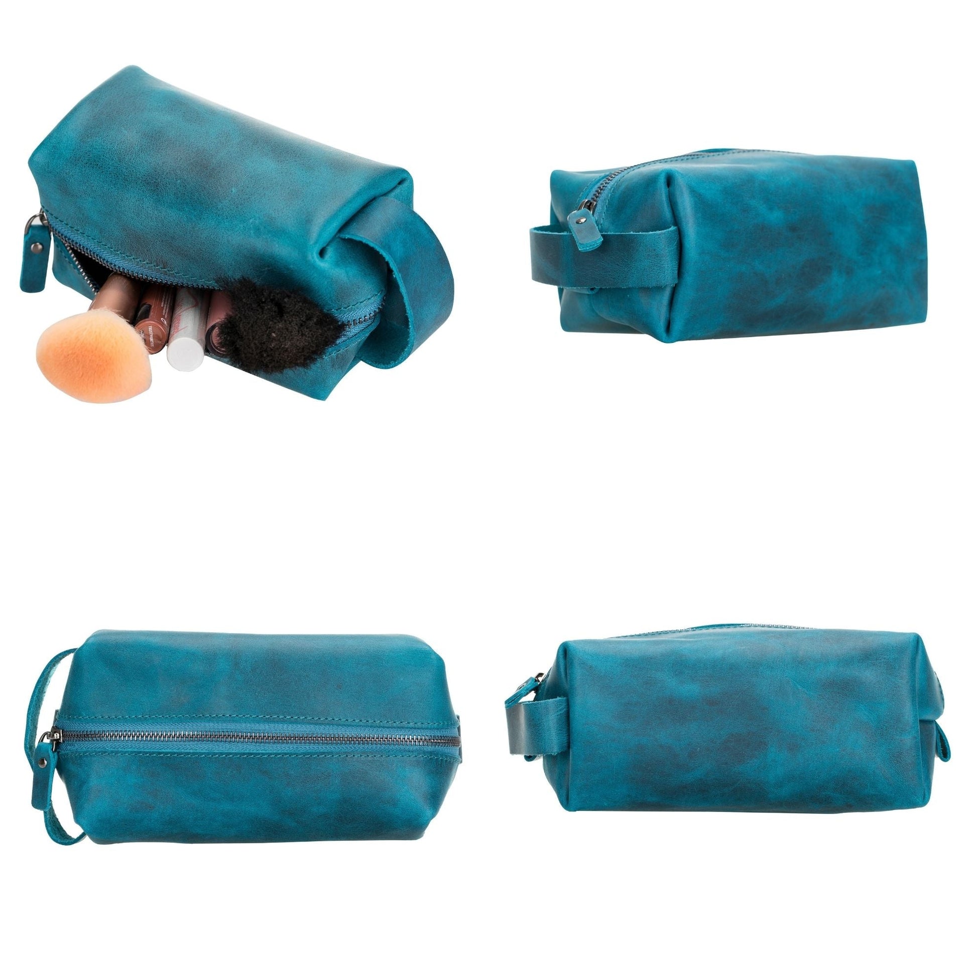 Thayne Cow Leather Makeup Bag for Women - Concordia Style Boutique