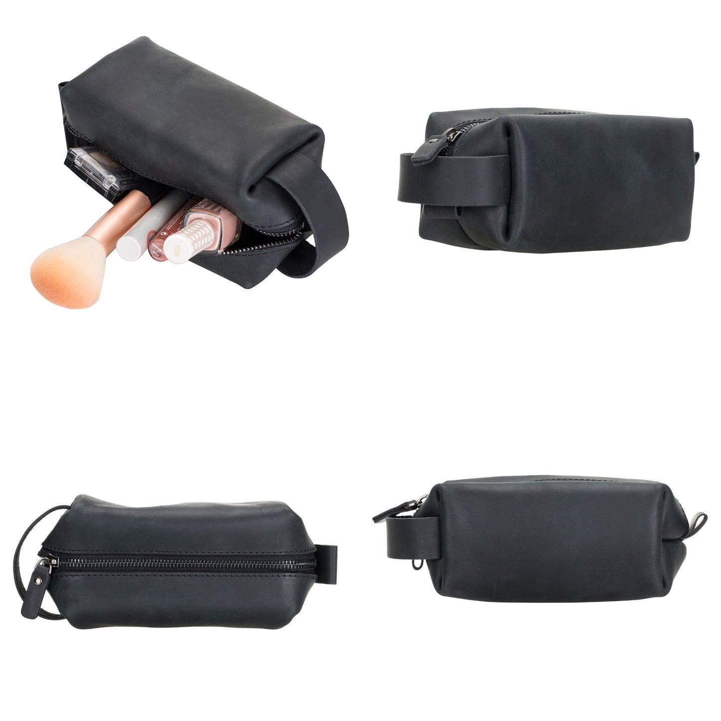 Thayne Cow Leather Makeup Bag for Women - Concordia Style Boutique