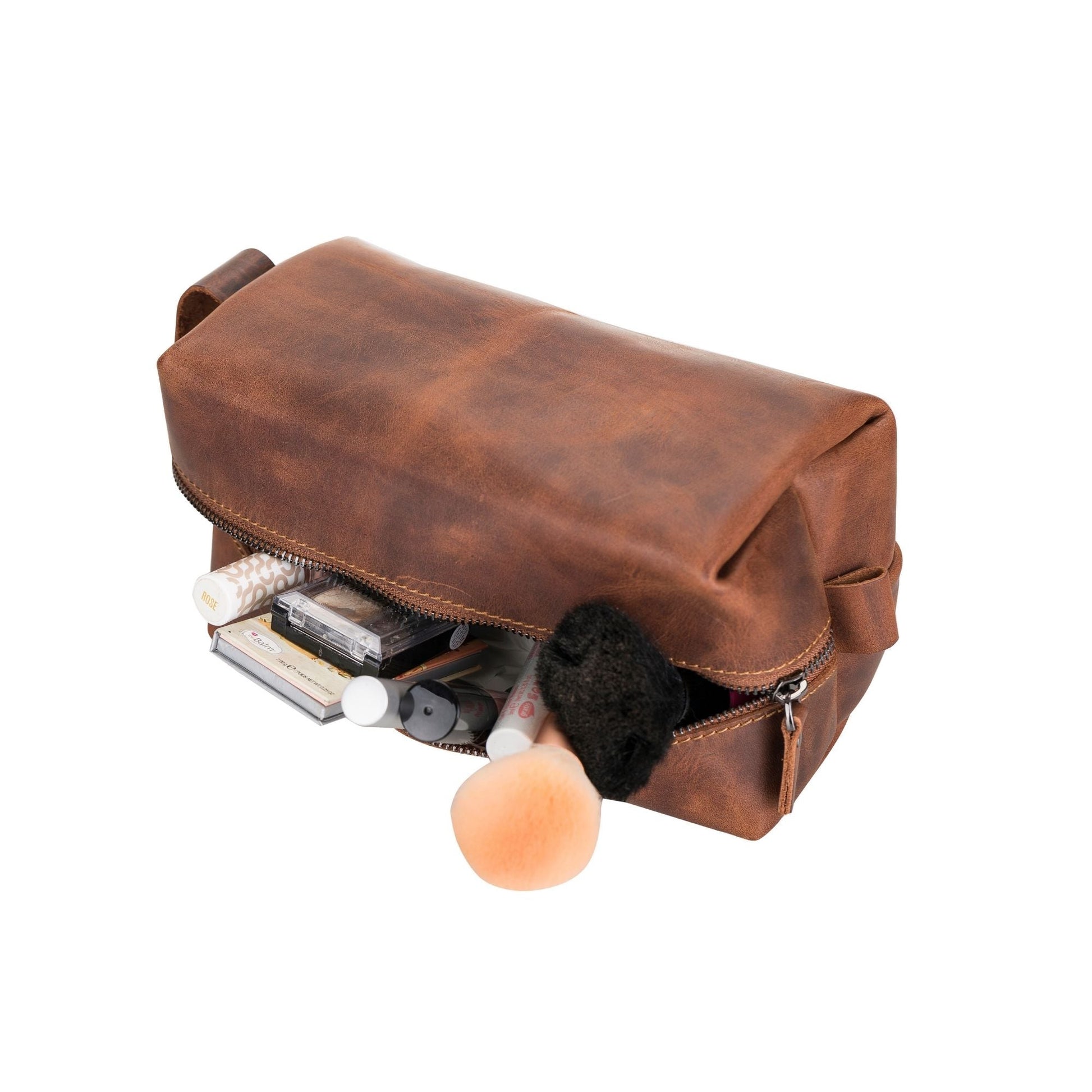 Thayne Cow Leather Makeup Bag for Women - Concordia Style Boutique