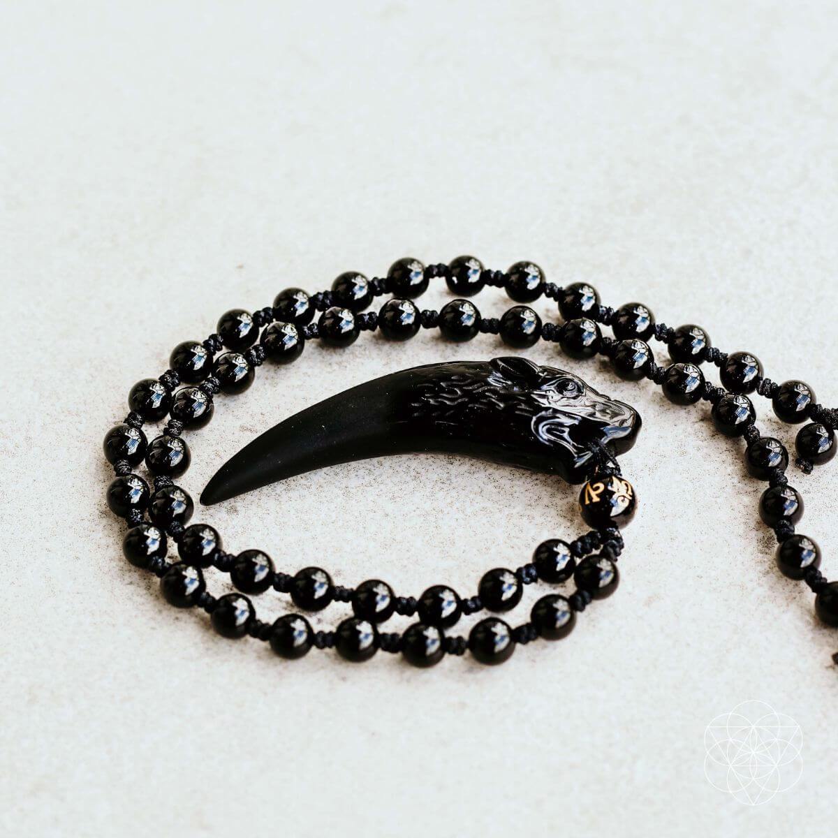 The Obsidian Wolf Pendant - Concordia Style Boutique