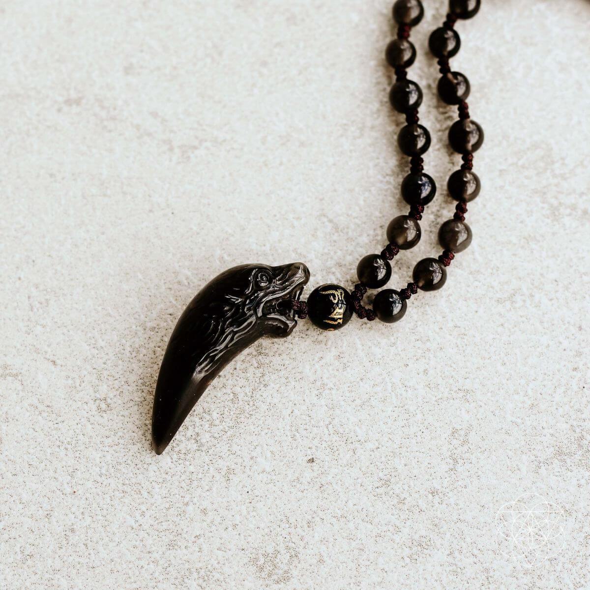 The Obsidian Wolf Pendant - Concordia Style Boutique