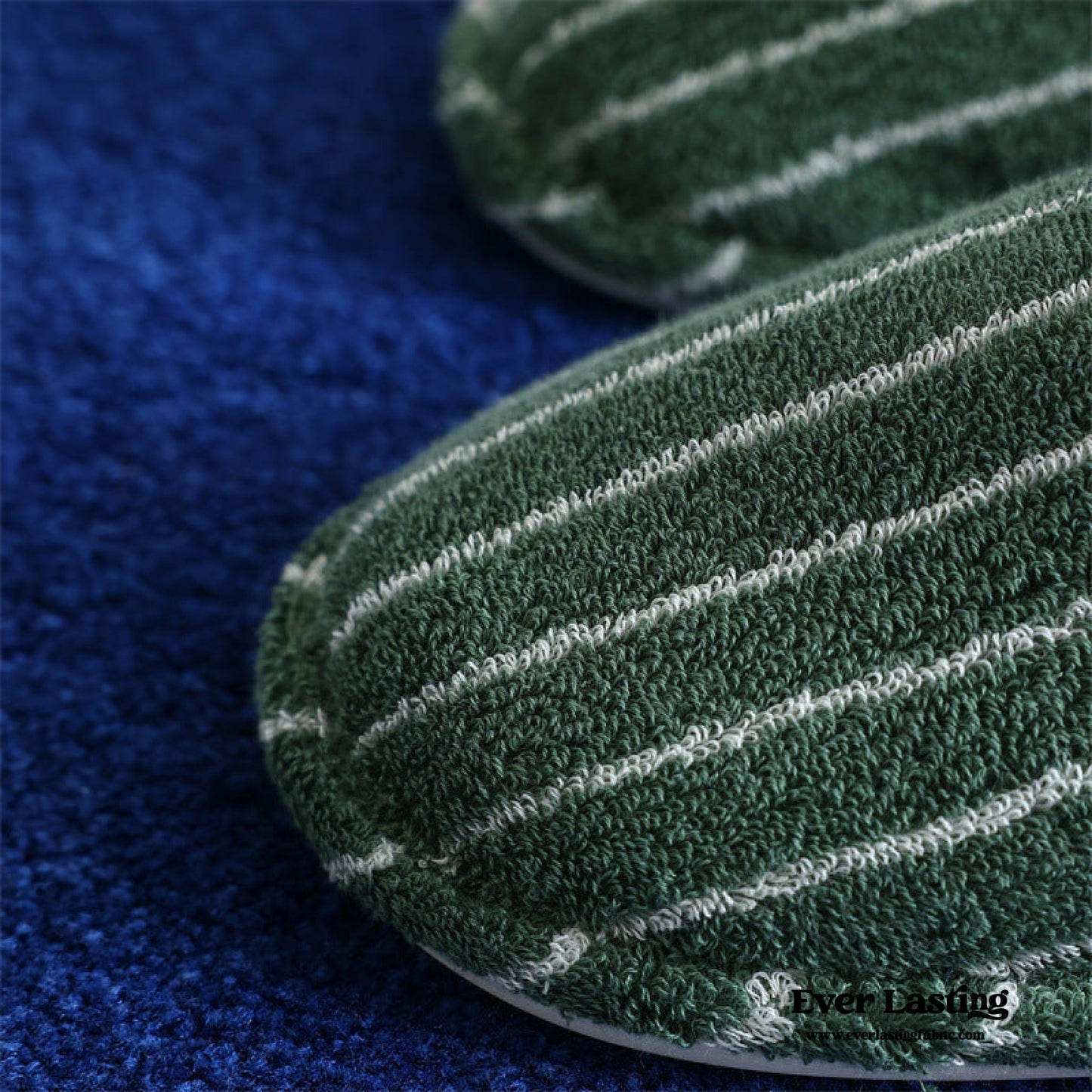 Thin Striped House Slippers / Blue