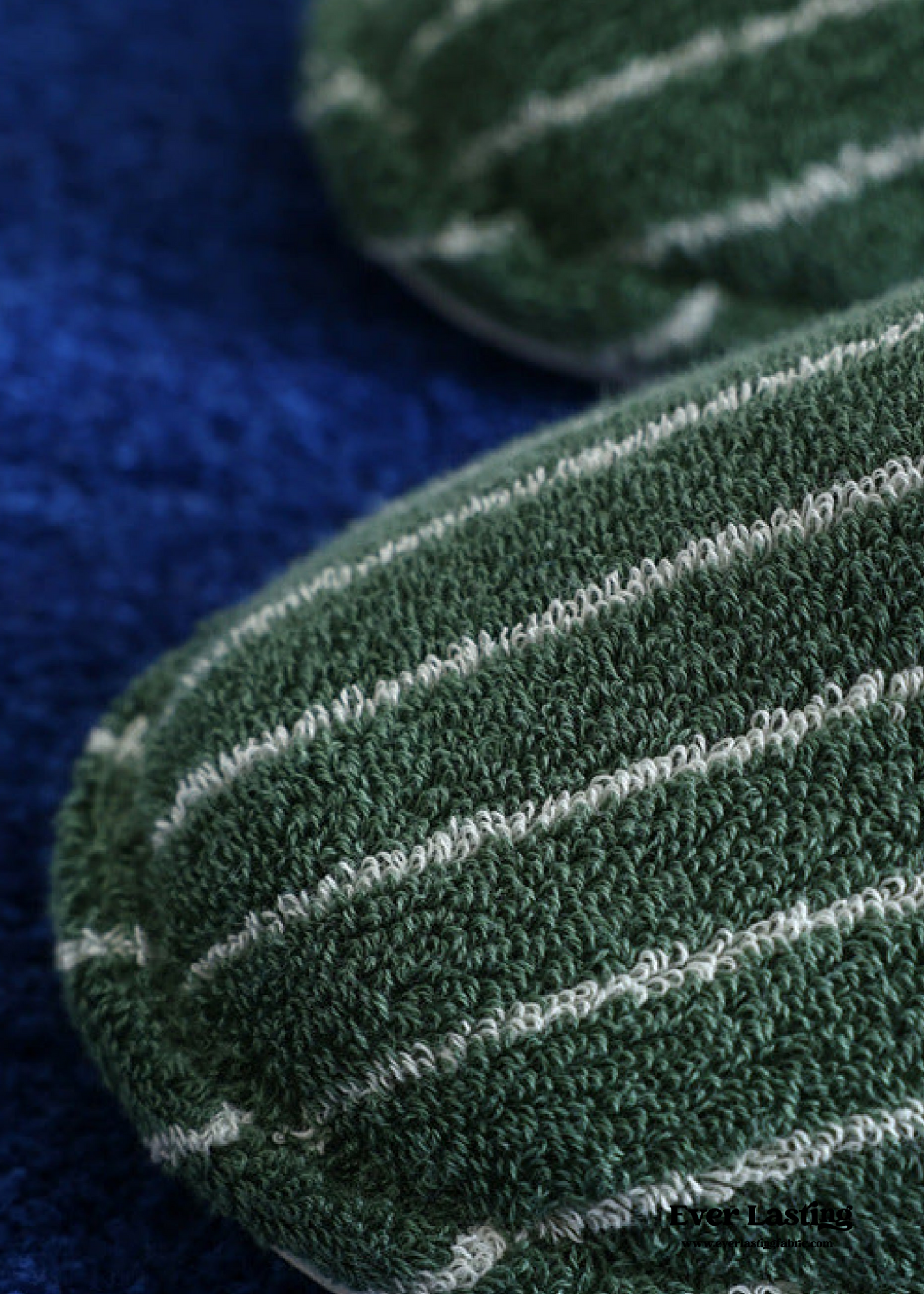 Thin Striped House Slippers / White