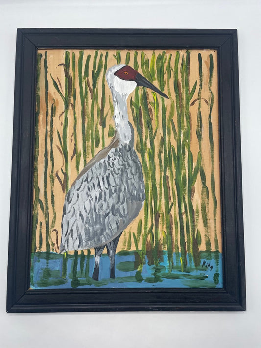 Crane Painting | Canvas Artwork | The Painted Attic