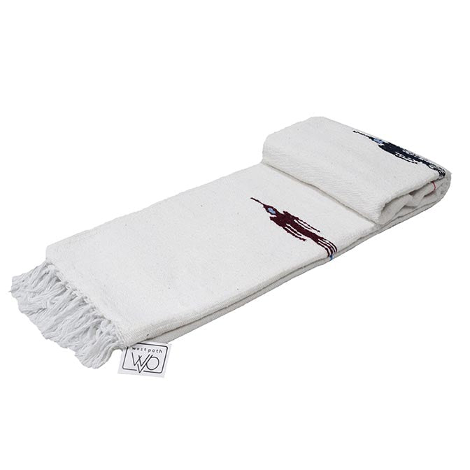 Namaste White Baja Thunderbird Yoga Blanket - Concordia Style Boutique