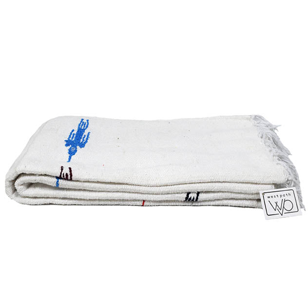 Namaste White Baja Thunderbird Yoga Blanket - Concordia Style Boutique