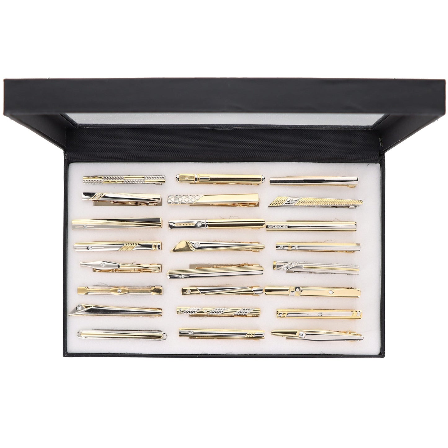 Vittorio Vico Tie Bars in Presentation Box: 24 Pack