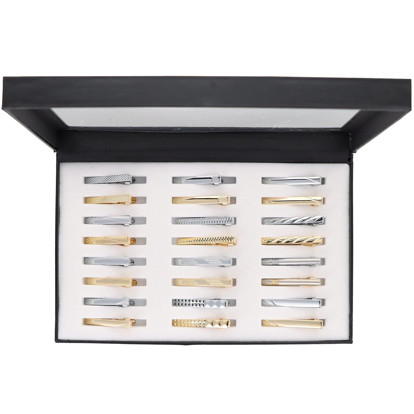 Vittorio Vico Tie Bars in Presentation Box: 24 Pack