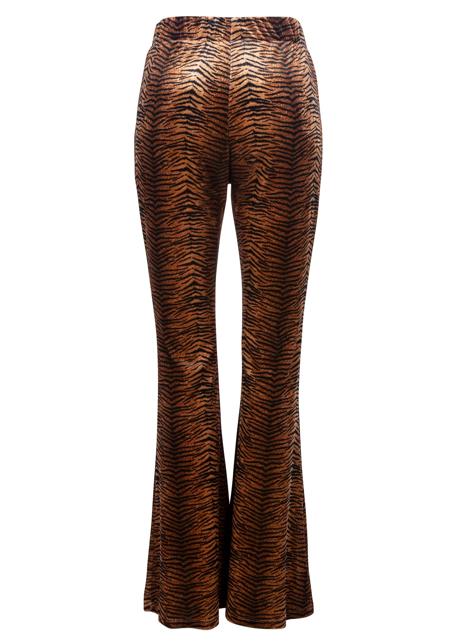 Eye of the Tiger Animal Print Velvet Flare Pants Bell Bottoms - Concordia Style Boutique