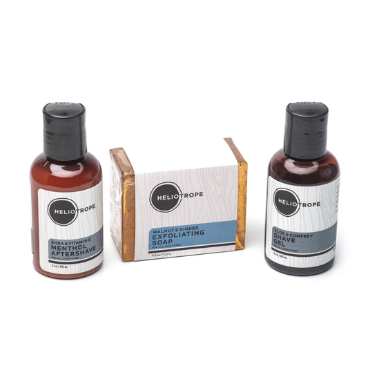 Shaving Travel Sampler - Premium Box / Kit from Heliotrope San Francisco - Just $30! Shop now at Concordia Style Boutique