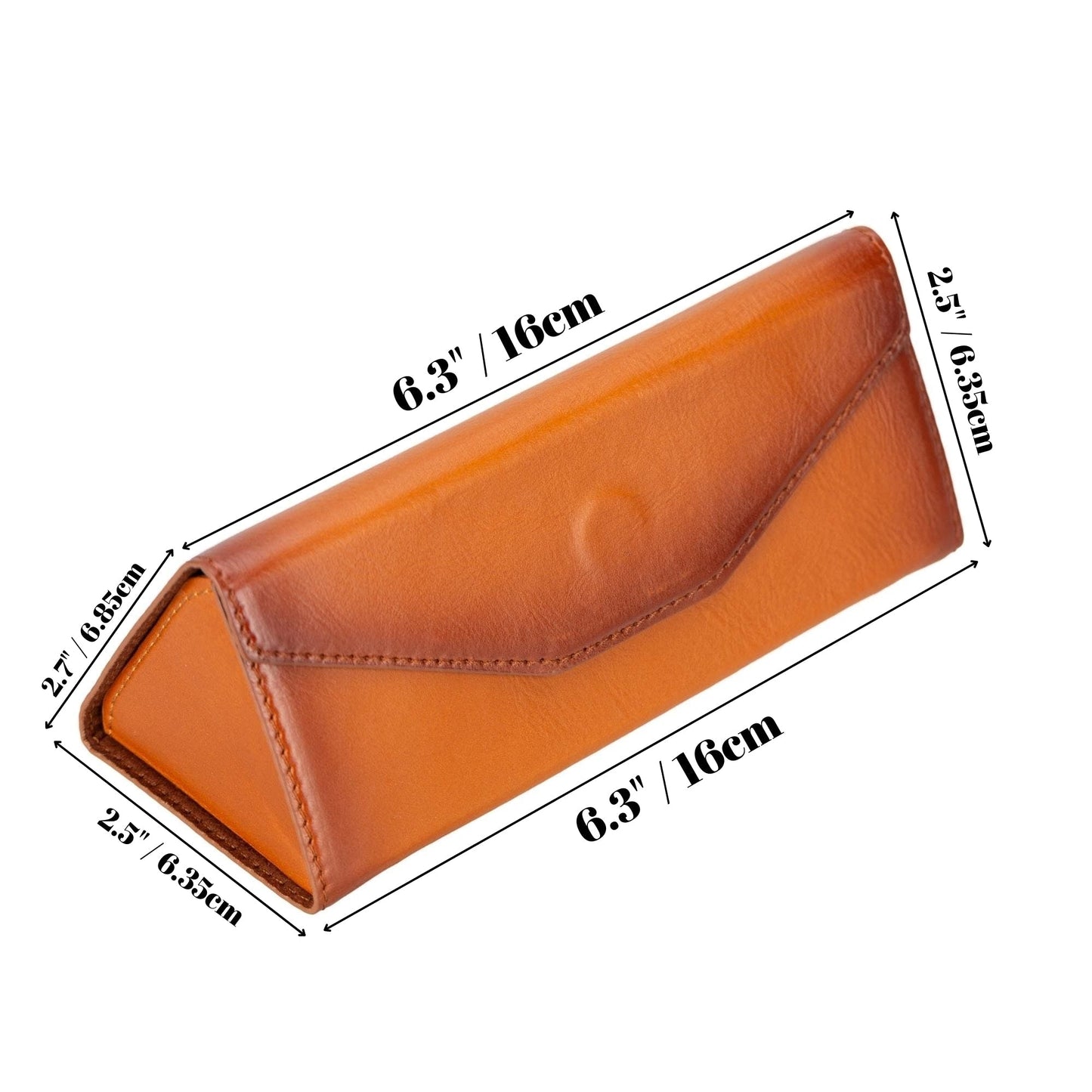 Triangle Leather Cases for Eyeglass or Sunglasses - Concordia Style Boutique