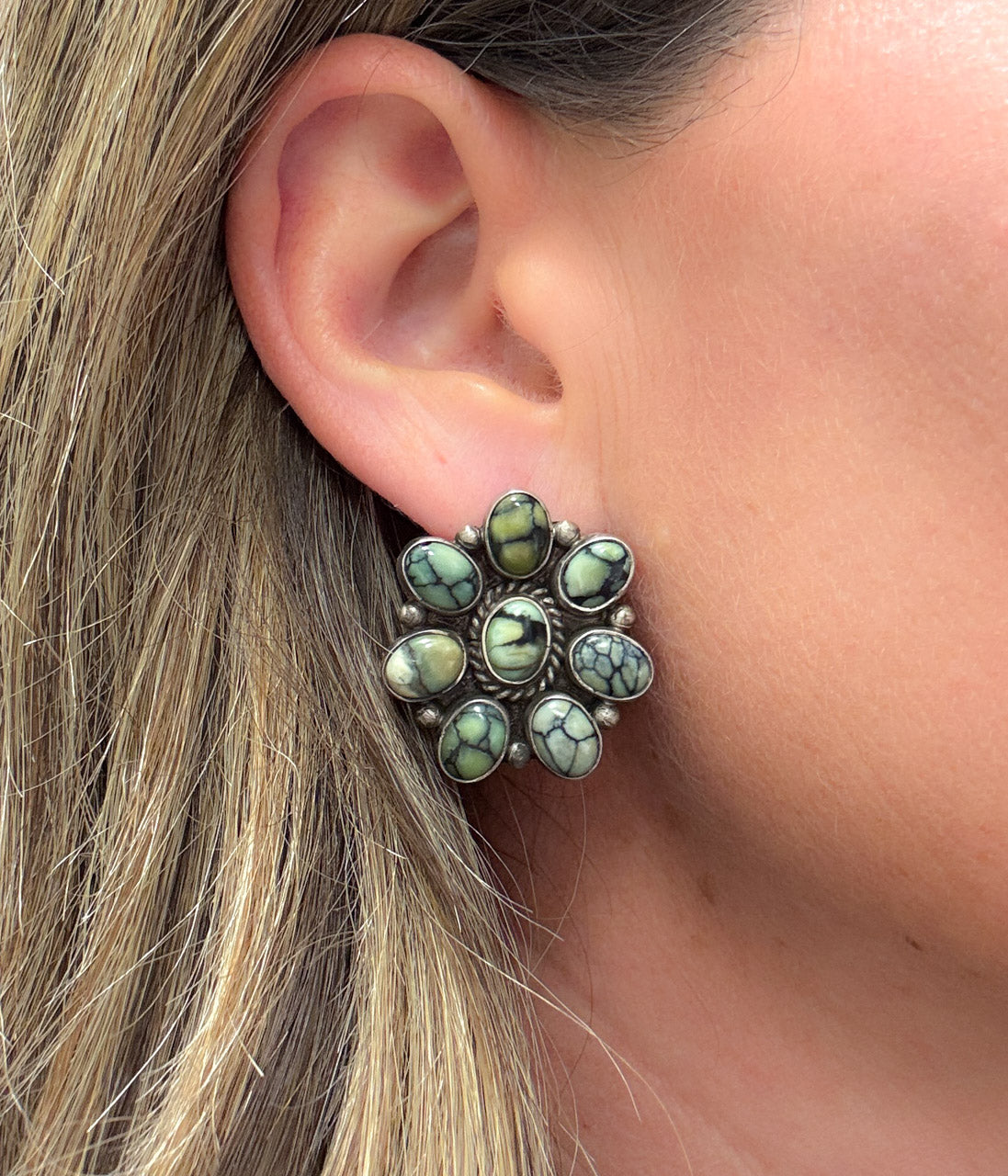 New Lander Authentic Turquoise Earrings - Concordia Style Boutique