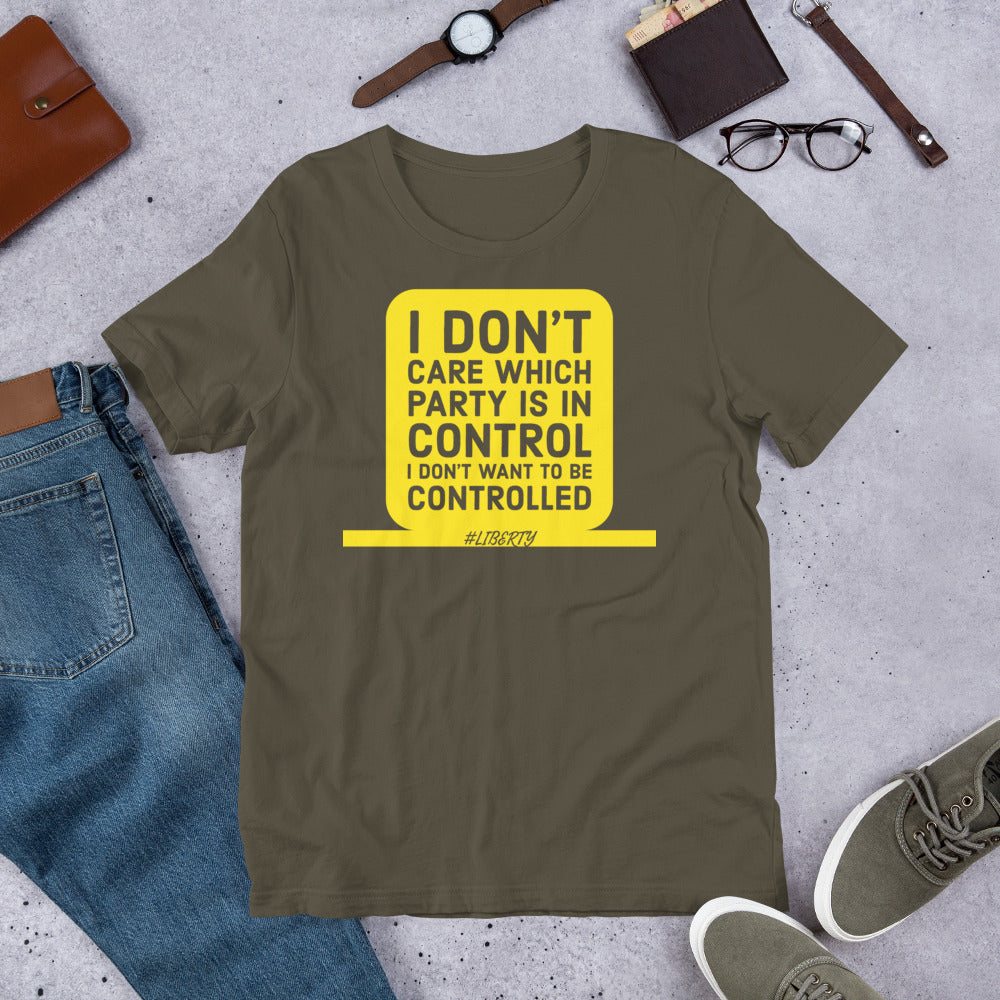 I don't want to be controlled Short-Sleeve Unisex T-Shirt - Concordia Style Boutique