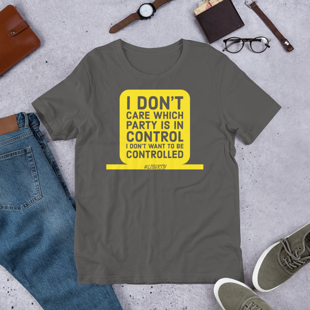 I don't want to be controlled Short-Sleeve Unisex T-Shirt - Concordia Style Boutique