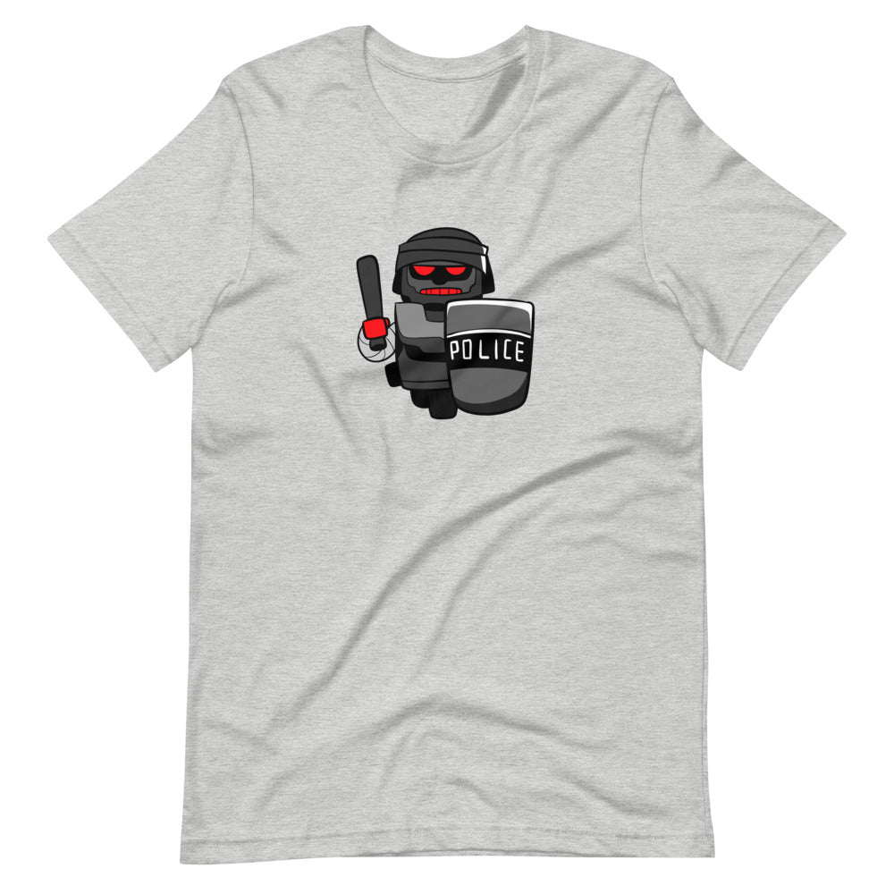 InHuman Police Robot Cartoon Short Sleeve Unisex T-Shirt - Concordia Style Boutique
