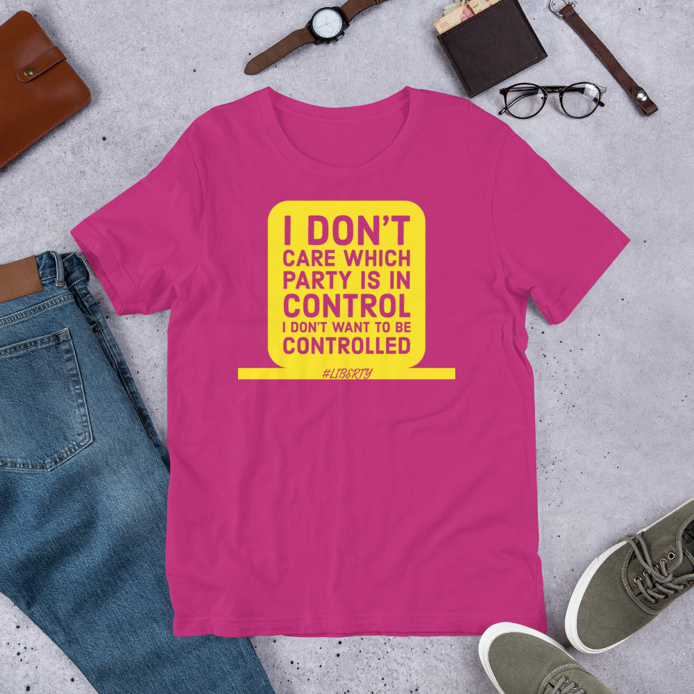 I don't want to be controlled Short-Sleeve Unisex T-Shirt - Concordia Style Boutique