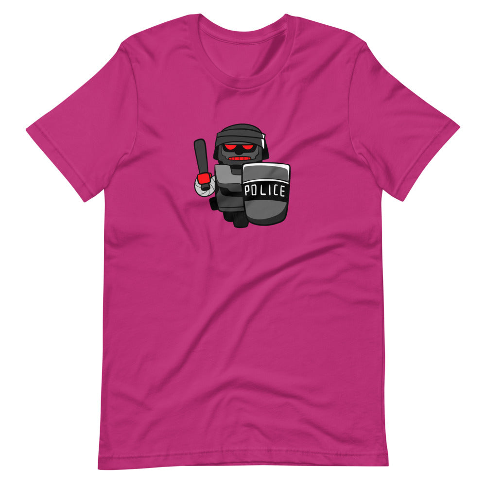 InHuman Police Robot Cartoon Short Sleeve Unisex T-Shirt - Concordia Style Boutique