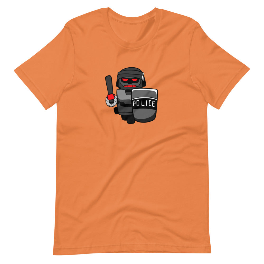 InHuman Police Robot Cartoon Short Sleeve Unisex T-Shirt - Concordia Style Boutique