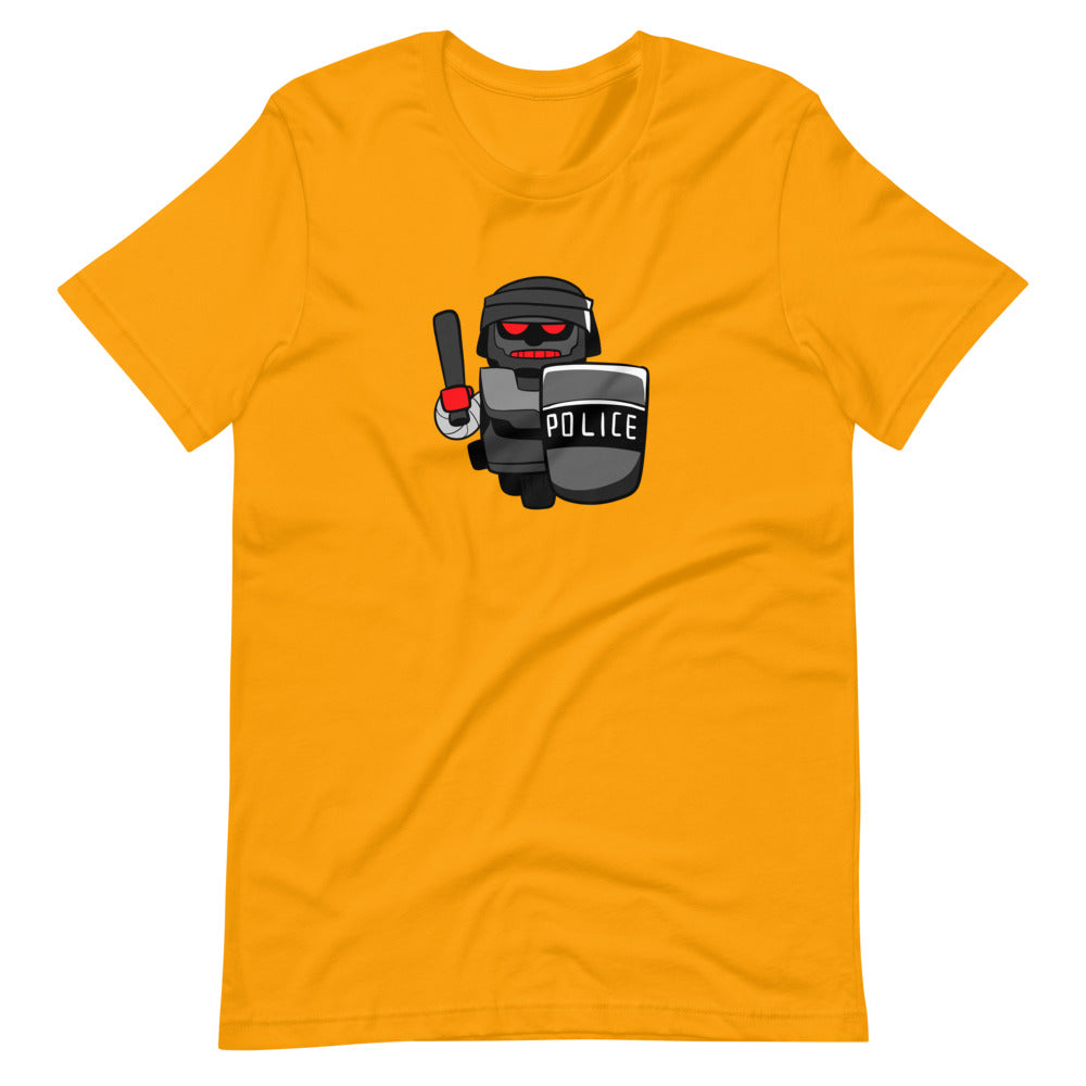 InHuman Police Robot Cartoon Short Sleeve Unisex T-Shirt - Concordia Style Boutique