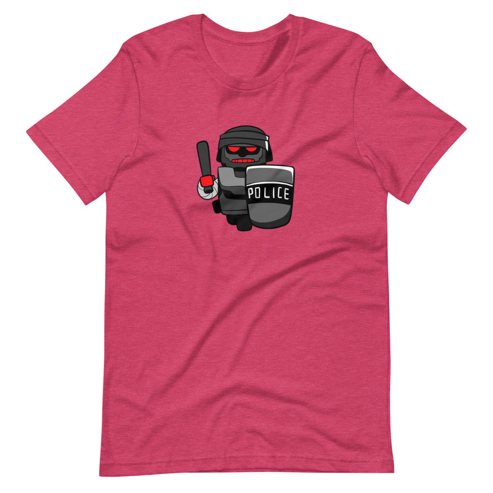InHuman Police Robot Cartoon Short Sleeve Unisex T-Shirt - Concordia Style Boutique