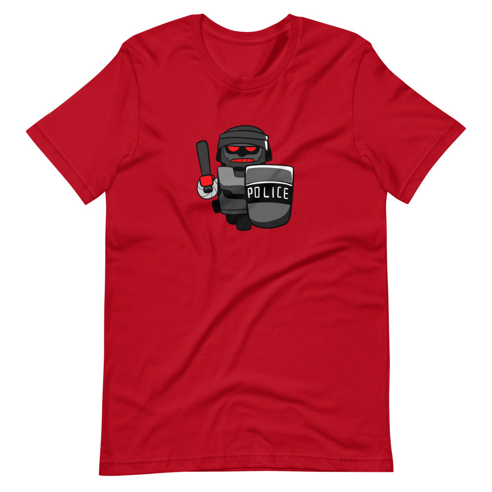 InHuman Police Robot Cartoon Short Sleeve Unisex T-Shirt - Concordia Style Boutique