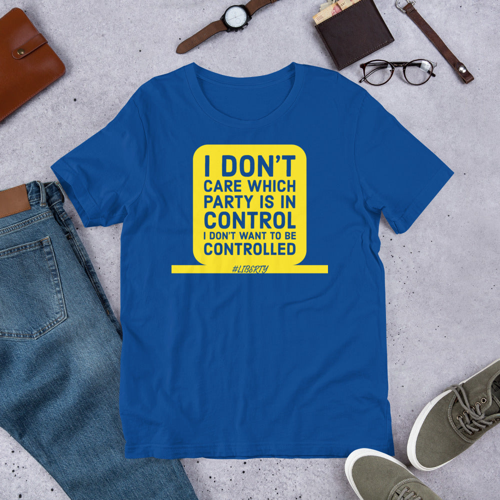 I don't want to be controlled Short-Sleeve Unisex T-Shirt - Concordia Style Boutique