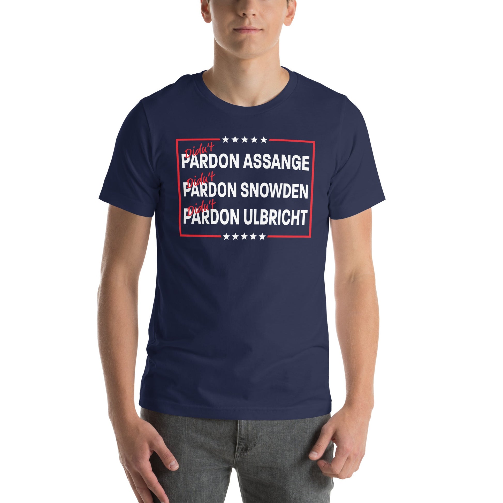 (Trump Didn't) Pardon Assange Pardon Snowden Pardon Ulbricht T-Shirt - Concordia Style Boutique