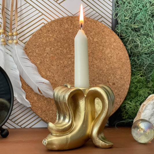 Gold Banana Candle Holder - Concordia Style Boutique
