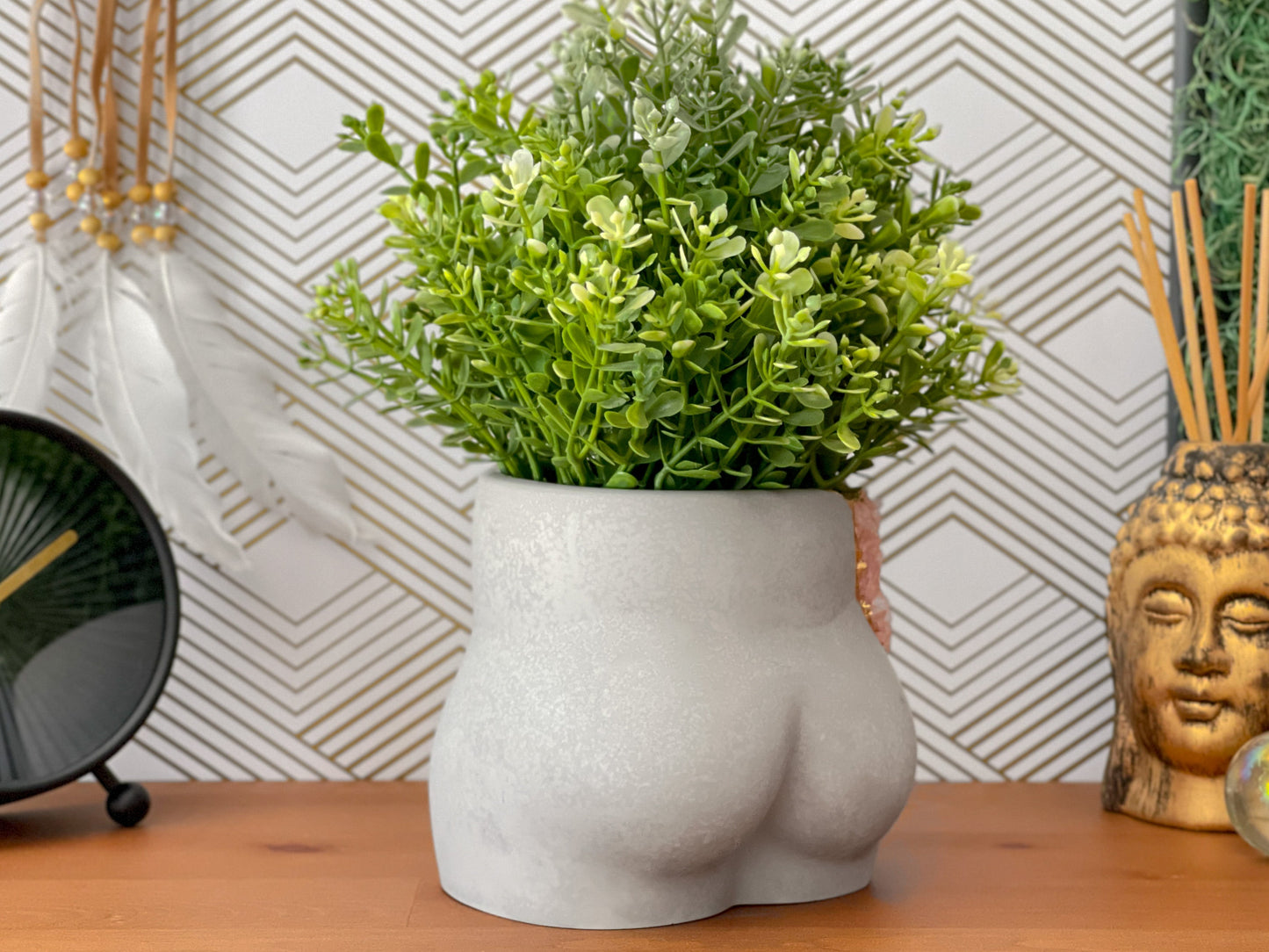 Rose Quartz Butt Planter - Concordia Style Boutique