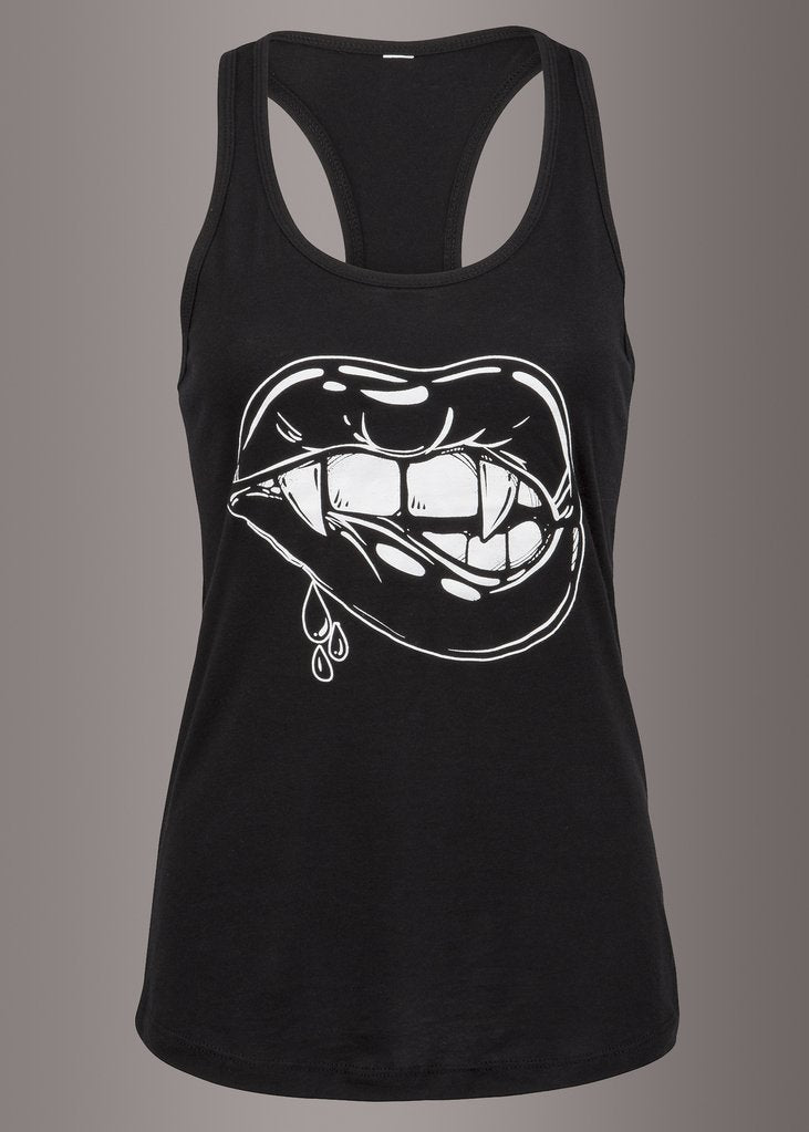 Love Bites Vampire Lips Tank Top - Concordia Style Boutique