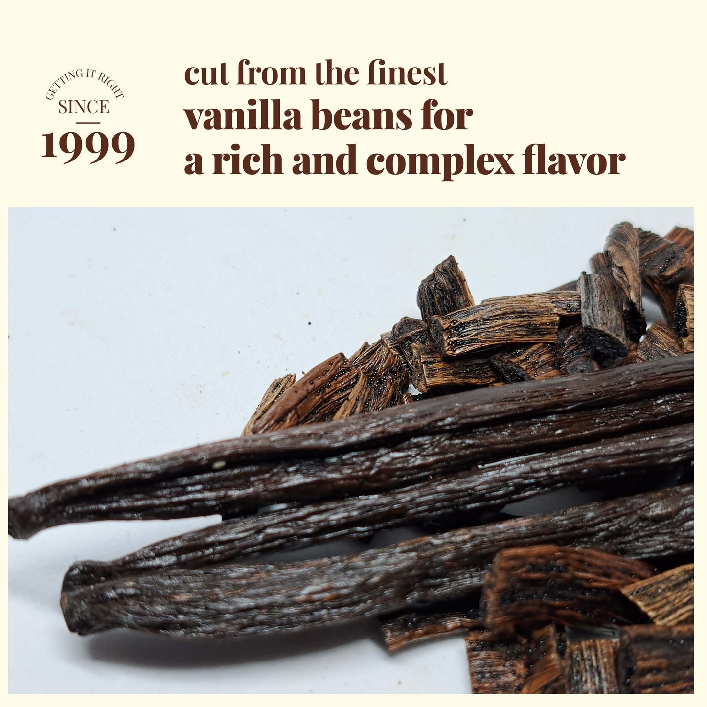 Premium Vanilla  Cuts - 1 lb. From Whole Vanilla Beans Grade B | Cut and Sorted for Easy Use