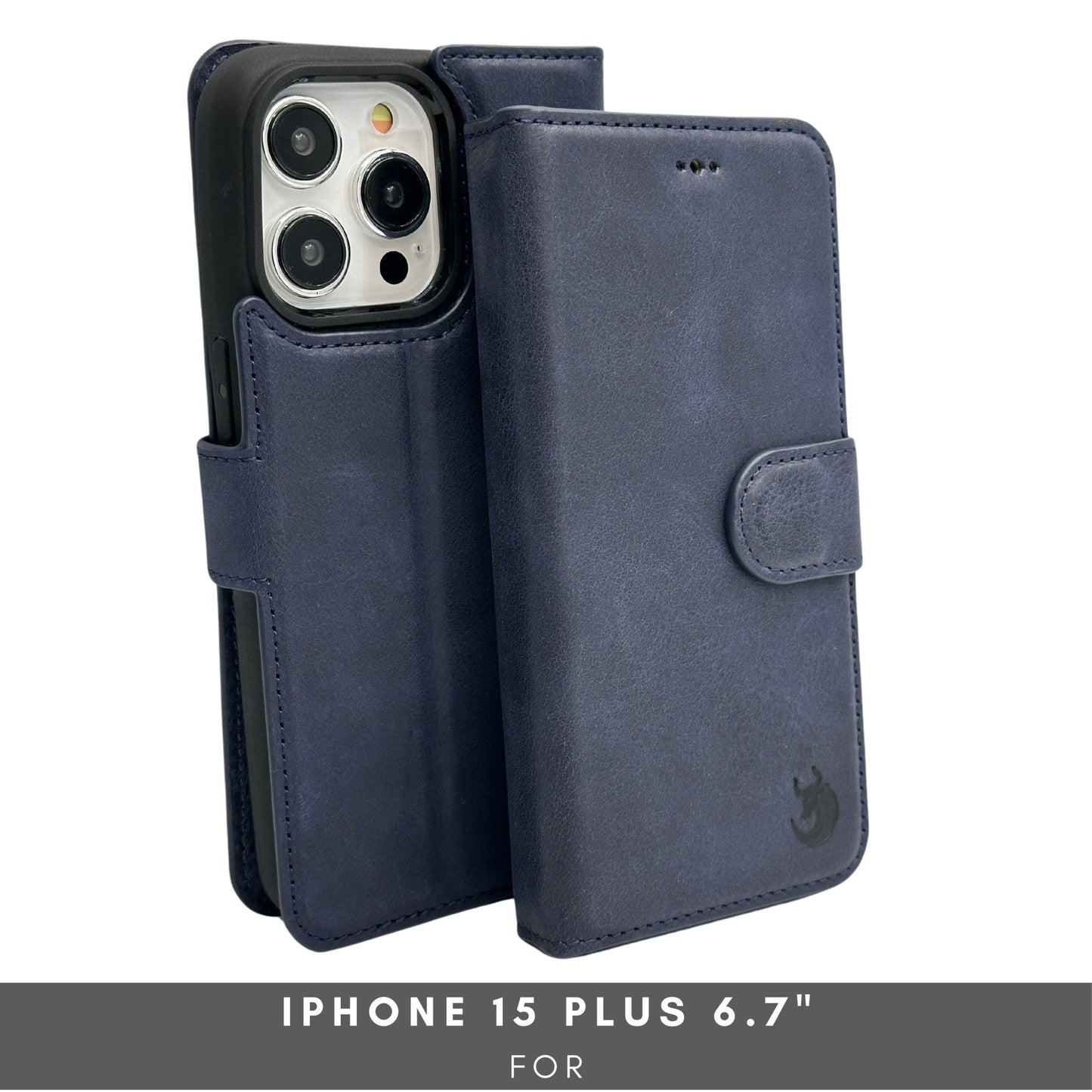 Vegas Premium Leather iPhone 15 Plus Wallet Case with MagSafe | Detachable RFID Blocking Luxury Wallet - Concordia Style Boutique