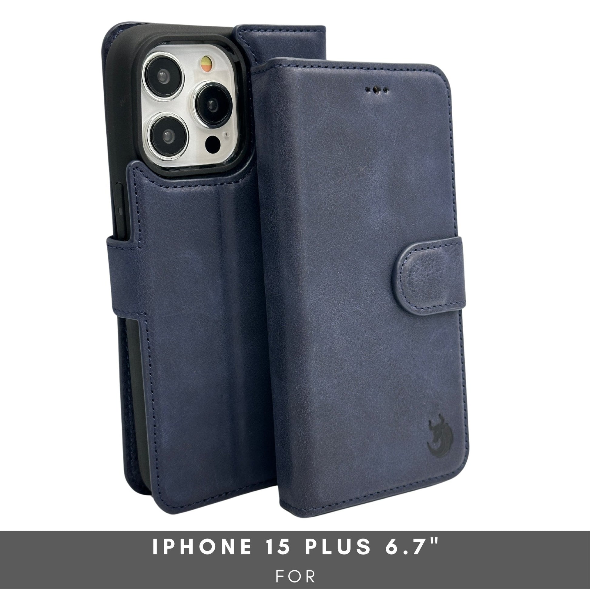 Vegas Premium Leather iPhone 15 Plus Wallet Case with MagSafe | Detachable RFID Blocking Luxury Wallet - Concordia Style Boutique