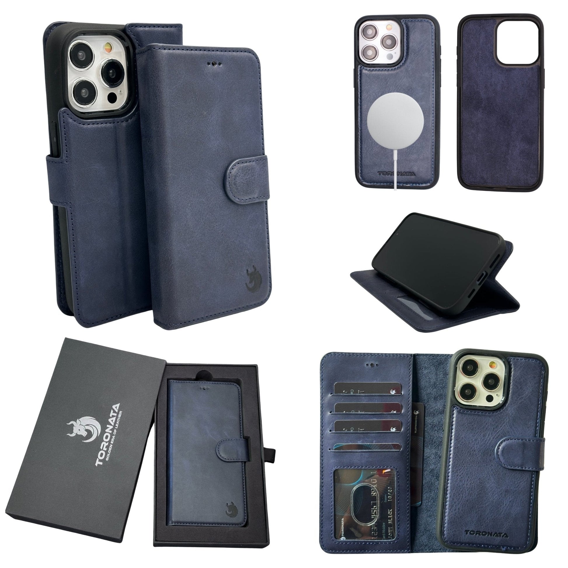Vegas Premium Leather iPhone 15 Plus Wallet Case with MagSafe | Detachable RFID Blocking Luxury Wallet - Concordia Style Boutique