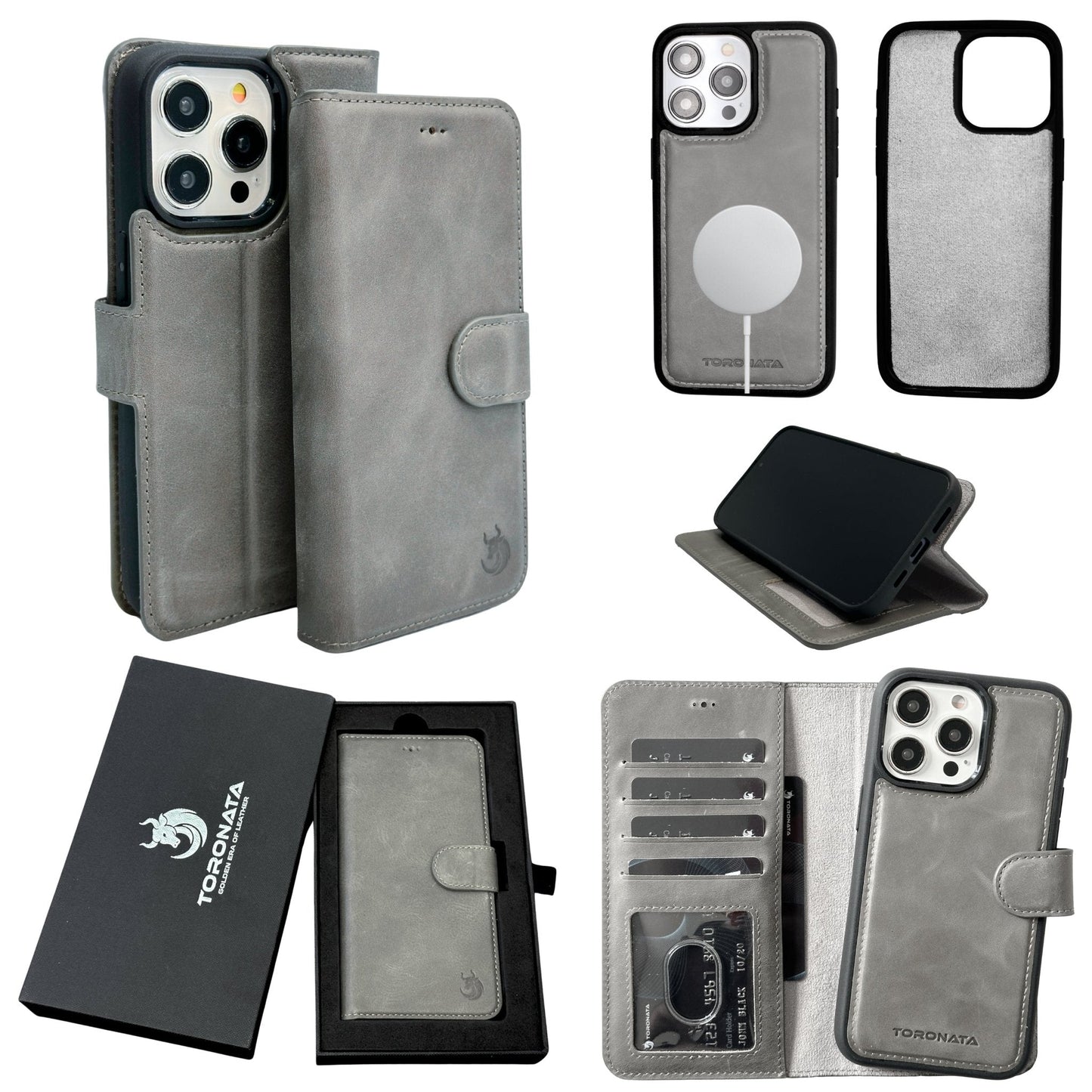 Vegas Premium Leather iPhone 15 Plus Wallet Case with MagSafe | Detachable RFID Blocking Luxury Wallet - Concordia Style Boutique
