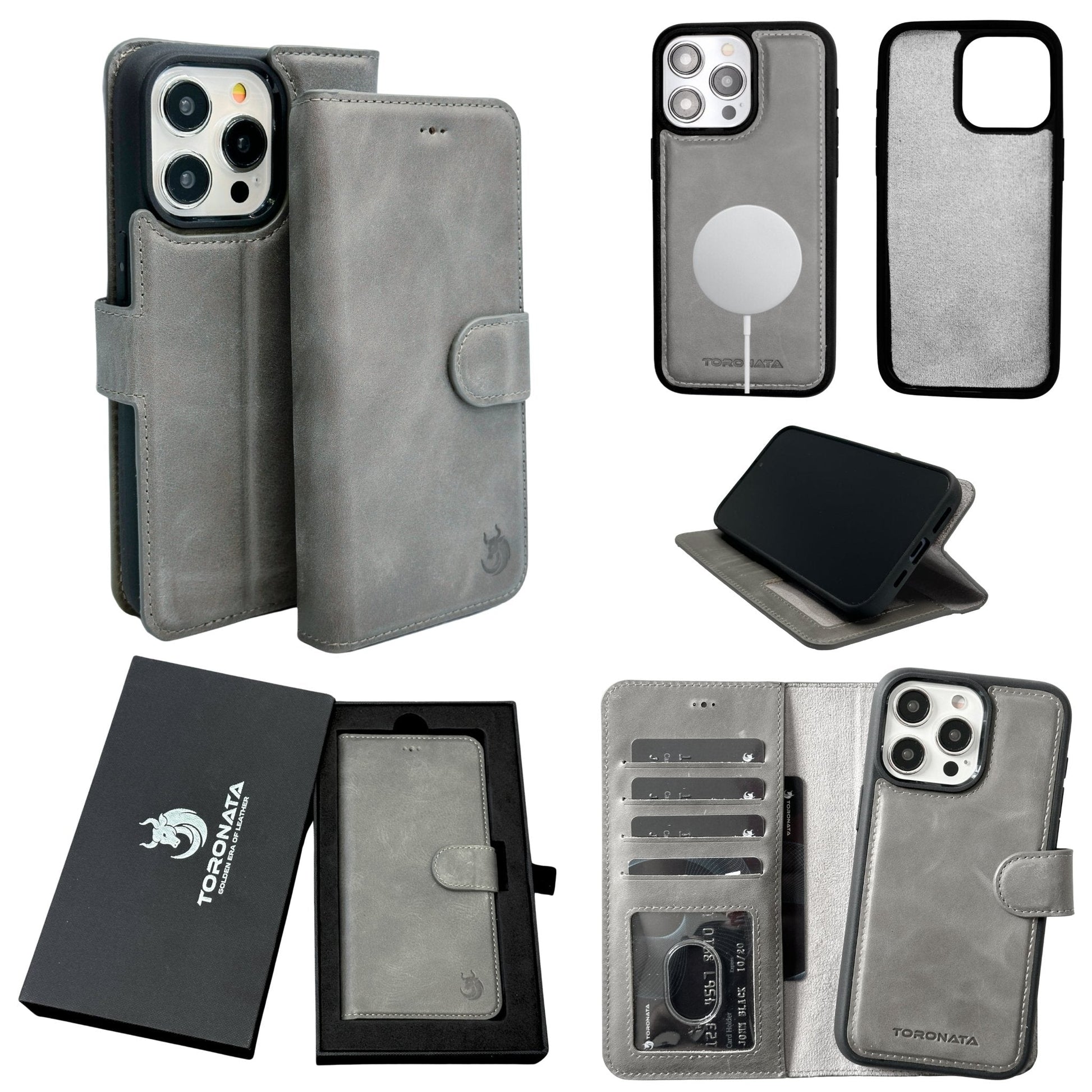 Vegas Premium Leather iPhone 15 Plus Wallet Case with MagSafe | Detachable RFID Blocking Luxury Wallet - Concordia Style Boutique
