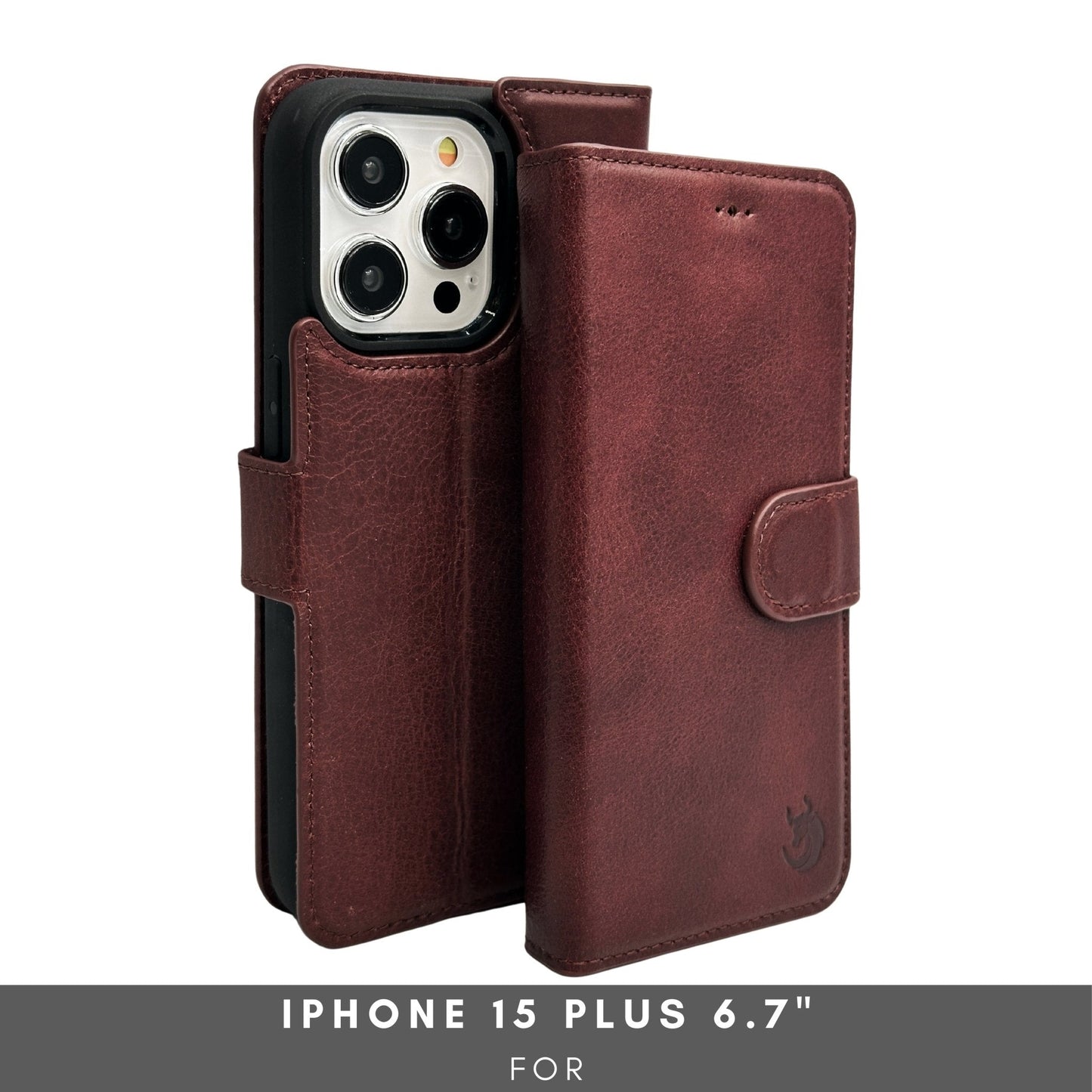 Vegas Premium Leather iPhone 15 Plus Wallet Case with MagSafe | Detachable RFID Blocking Luxury Wallet - Concordia Style Boutique